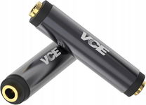 2 x VCELINK ADAPTER 3,5 MM TRRS GNIAZDO AUDIO STEREO POZŁACANY 1/8 CALA