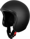 KASK MOTOCYKLOWY OTWARTY CZARNY ROZMIAR XL 60-61 CM Z KLAMRĄ RETRO
