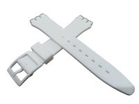 PASEK DO ZEGARKA SILIKONOWY BIAŁY SWATCH 17MM + SZTYFTY MOCUJĄCE