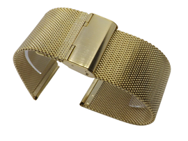 BRANSOLETA DO ZEGARKA SIATKA MESH ZŁOTA SZEROKOŚĆ 30 MM GRUBOŚĆ 1,5 MM