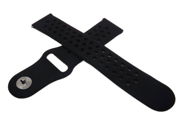 PASEK DO ZEGARKA SMARTWATCH MIĘKKI SILIKON CZARNY 22 MM BRĄZOWY SPÓD + TELESKOPY