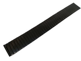BRANSOLETA DO ZEGARKA ROZCIĄGANA CZARNA 18 MM POŁYSK