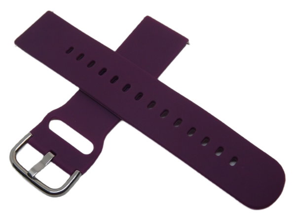 PASEK DO ZEGARKA SMARTWATCH MIĘKKI SILIKON FIOLETOWY 22 MM + TELESKOPY