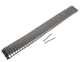 BRANSOLETA DO ZEGARKA SWATCH ROZCIĄGANA SREBRNA GŁADKA 17 MM + SZTYFTY
