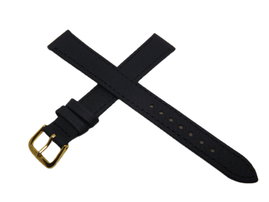 PASEK JORDAN KERR DO ZEGARKA SKÓRA CZARNY 16 MM  ZŁOTA KLAMERKA