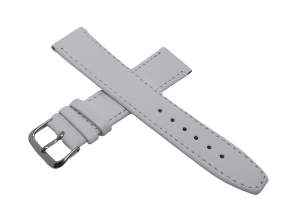 PASEK PERFECT DO ZEGARKA SKÓRA BIAŁY 24 MM SREBRNA KLAMRA