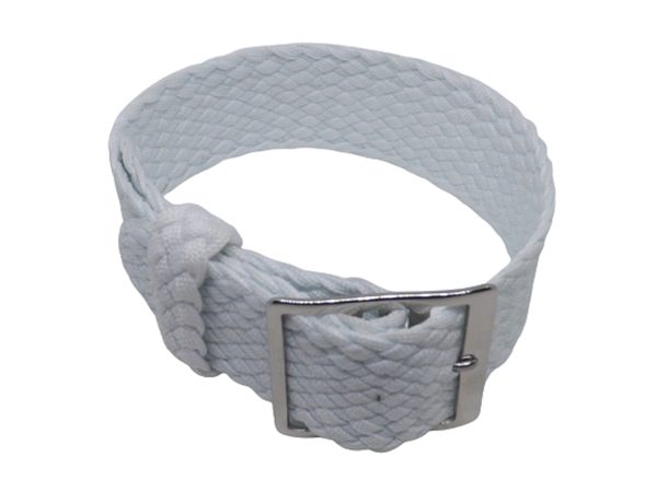 PASEK DO ZEGARKA PERLON NATO BIAŁY GRUBY SPLOT 22 MM