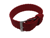 PASEK DO ZEGARKA PERLON NATO CZERWONY GRUBY SPLOT 20 MM