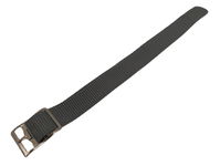 PASEK DO ZEGARKA PARCIANY NATO SZARY 18 MM SREBRNA KLAMERKA
