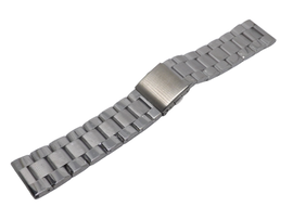 BRANSOLETA PACIFIC DO ZEGARKA MĘSKA MASYWNA STALOWA SREBRNA 24 MM