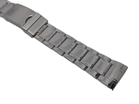 BRANSOLETA MĘSKA DO ZEGARKA POLEROWANA SREBRNA STALOWA 22 MM