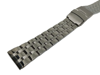 BRANSOLETA DO ZEGARKA MĘSKA POLEROWANA STALOWA SREBRNA 20 MM