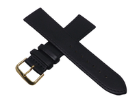 PASEK JORDAN KERR DO ZEGARKA SKÓRA CZARNY 20 MM  ZŁOTA KLAMERKA