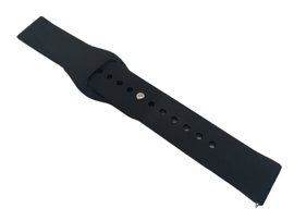PASEK DO ZEGARKA SMARTWATCH MIĘKKI SILIKON CZARNY 22 MM + TELESKOPY