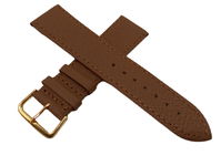 PASEK JORDAN KERR DO ZEGARKA SKÓRA BRĄZOWY 22 MM ZŁOTA KLAMERKA
