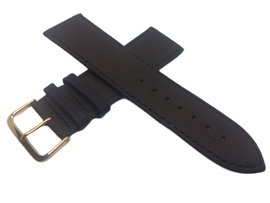 PASEK JORDAN KERR DO ZEGARKA SKÓRA CIEMNY BRĄZOWY 22 MM  ZŁOTA KLAMERKA