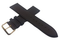 PASEK JORDAN KERR DO ZEGARKA SKÓRA CIEMNY BRĄZOWY 22 MM  ZŁOTA KLAMERKA