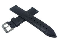 PASEK DO ZEGARKA GUMOWY PCV CZARNY 22 MM SREBRNA KLAMERKA