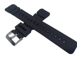 PASEK DO ZEGARKA GUMOWY PCV CZARNY 20 MM SREBRNA KLAMERKA