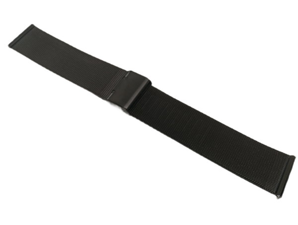 BRANSOLETA DO ZEGARKA SIATKA MESH CZARNA SZEROKOŚĆ 20 MM + TELESKOPY