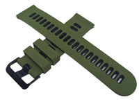 PASEK DO ZEGARKA SILIKONOWY ZIELONO - CZARNY 22 MM + TELESKOPY
