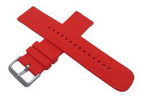 PASEK DO ZEGARKA SILIKONOWY CZERWONY 22 MM + TELESKOPY