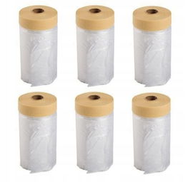 ANTYCHLAP Folia malarska z taśmą 110 cm / 20m folie - zestaw 6 szt