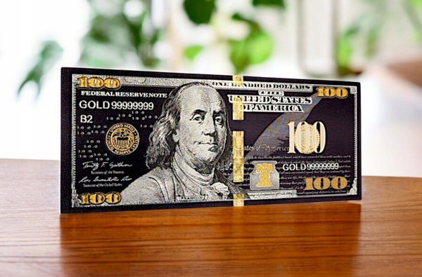 100 DOLARÓW Usa Black & Gold Kolekcjonerski Banknot UNC  blikshop