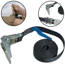 MOCNY PAS MOCUJĄCY Z GRZECHOTKĄ NAPINACZEM 4M 1CZĘŚCIOWY CZARNY