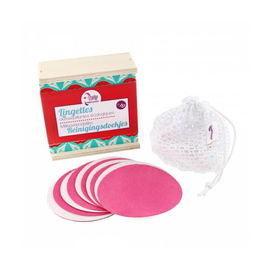 Lamazuna Waciki kosmetyczne wielorazowe z mikrofibry w drewnianym pudełku