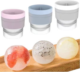 Crethink 3 duże kolorowe formy kule do kostek lodu 6 cm