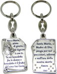 Włoski brelok do kluczy Madonna Ave Maria posrebrzany