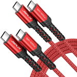 JSAUX Zestaw 2 długich kabli USB C (2x2m) kabel do szybkiego ładowania