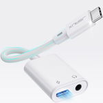 JSAUX Adapter USB-C na jack 3,5mm 2w1 PD 60W słuchanie muzyki i ładowanie