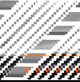 Zestaw pilników igłowych, warsztatowych, 6-częściowy