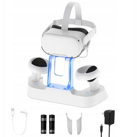 Stacja ładująca LED do gogli kontrolerów Oculus Quest VR biała