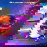 Inteligentny budzik ładowarka indukcyjna lampka led rgb (czarna)