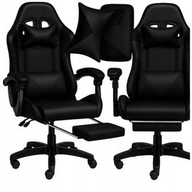 Fotel gamingowy MEMFLOW FOX 2 BIALO-CZARNY ekoskóra