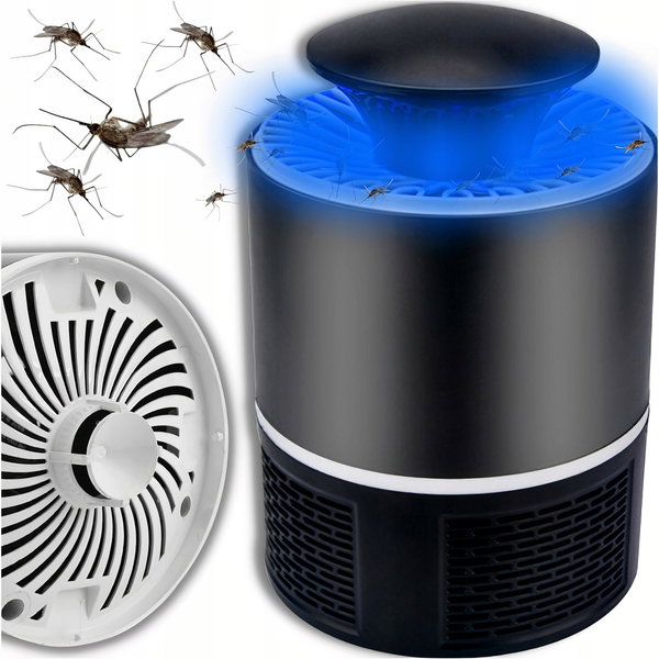 LAMPA UV OWADOBÓJCZA NA INSEKTY NA KOMARY MUCHY LED PUŁAPKA NA OWADY CICHA
