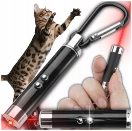 LASER DLA KOTA WSKAŹNIK LASEROWY LATARKA UV ZABAWKA 3w1 DO ZABAWY Z KOTEM