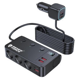 Rozdzielacz Gniazda Zapalniczki Samochodowej Rozgałęźnik 12V-24V 4USB QC PD