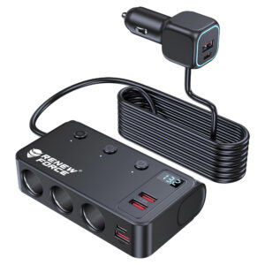 Rozdzielacz Gniazda Zapalniczki Samochodowej Rozgałęźnik 12V-24V 4USB QC PD