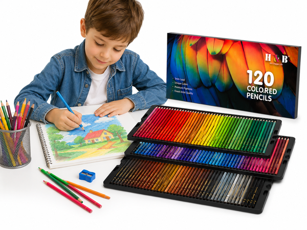 Zestaw 120 kredek kolorowych w etui profesjonalne kredki do rysowania szkicu