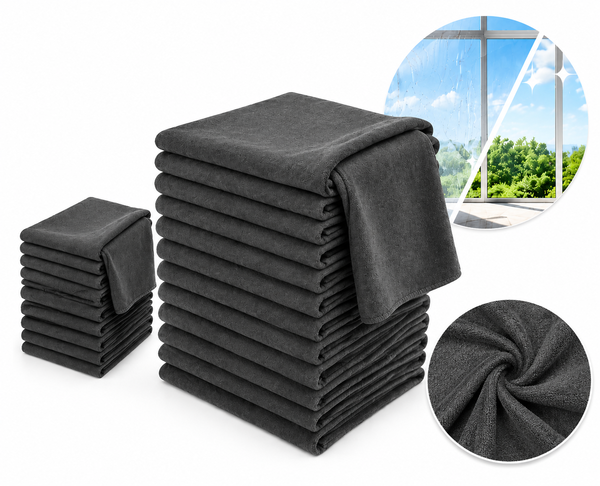 Magiczne ściereczki bezsmugowe 12 sztuk 30x30 cm do okien szyb luster