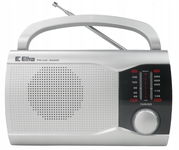 Radioodtwarzacz EWA Srebrna RADIO sieciowo-bateryjne FM,