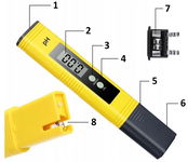Tester miernik pH do wody pH meter MISKAS-pH (biały)