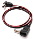 Przewód zasilający do efektów gitarowych DC 5,5/2,1 mm wtyki kąt/kąt