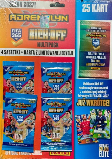 FIFA 365 2027 PANINI MULTIPACK KICK-OFF karty 4 saszetki 1 LIMITED
