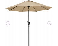 Parasol Ogrodowy Beżowy Yaheetech Beże I Brązy 2,61 X 240 Cm (D174)