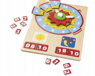 Drewniana Układanka- Puzzle Wtykowe Zegar Playtive (B4446)